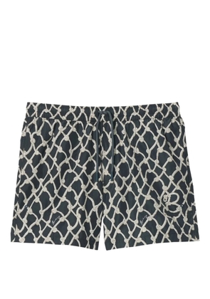 Burberry nautical knot-print swim shorts - Black