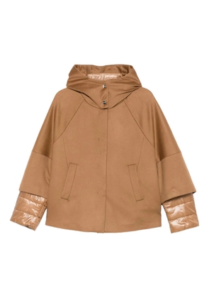 Herno hooded panelled jacket - Brown
