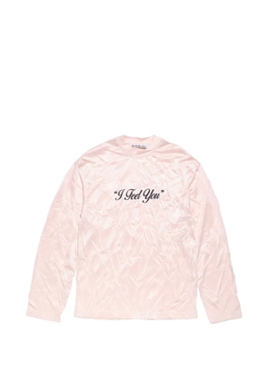 Acne Studios crinkled long-sleeves T-shirt - Pink
