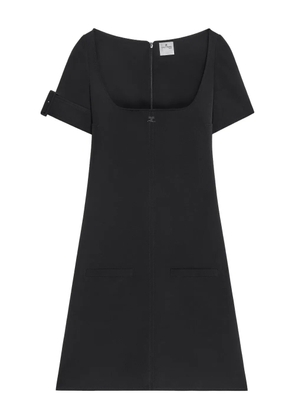 Courrèges buckle-detail A-Line mini dress - Black