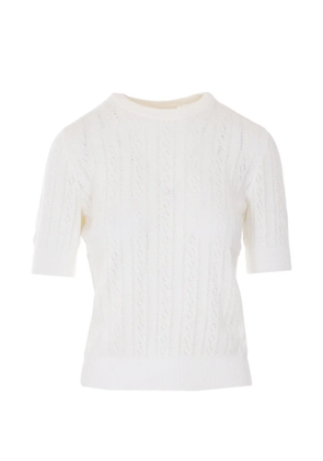 Lisa Yang crew-neck short-sleeves sweater - White