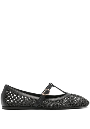 Ancient Greek Sandals Aerati raffia ballerinas - Black