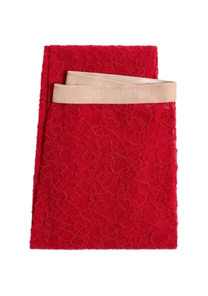 Valentino Garavani floral-lace tights - Red