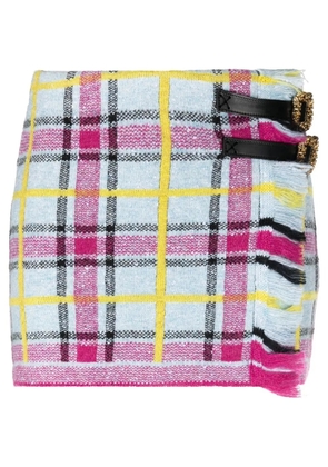 CORMIO checked wool-blend mini skirt - Blue