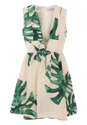 Raquel Diniz floral-print mini dress - Neutrals