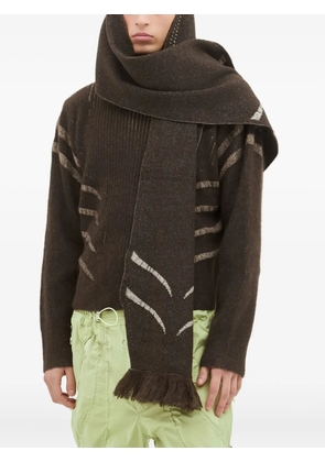 Charlie Constantinou jacquard-knit jumper - Brown