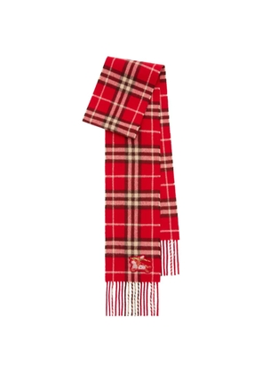 Burberry check fringing scarf - Red