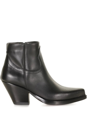 Sonora leather pointed cowboy boots - Black