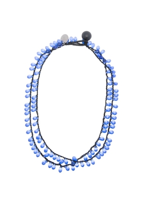 Maria Calderara drops beaded necklace - Blue