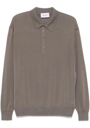 D4.0 fine-knit polo shirt - Grey
