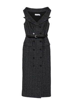 Self-Portrait double-breasted belted dress - Grey