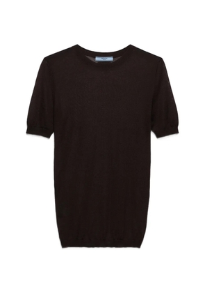 Prada cashmere and silk crew-neck sweater - Brown