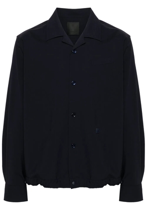 Givenchy drawstring wool-blend shirt jacket - Blue