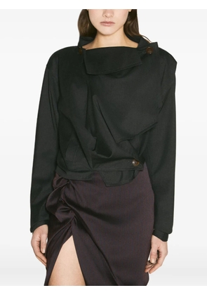 Vivienne Westwood draped asymetrical shirt - Black