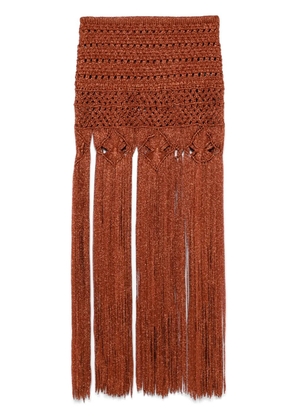 Alanui Ray Of Light mini skirt - Brown