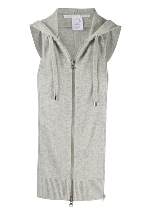 Veronica Beard hooded zipped scarf - Grey