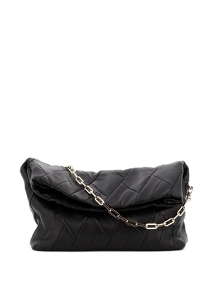 Reco Quilted Chain Rombo Shoulder Bag - Black