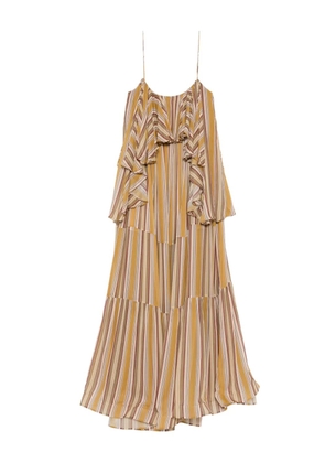 ZIMMERMANN Rebellion ruffled striped maxi dress - Yellow