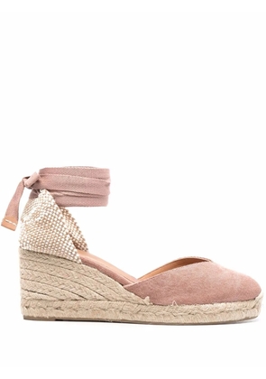 Castañer Chiara 70mm wedge espadrilles - Pink