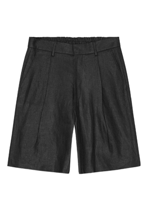 NN07 darted linen shorts - Black