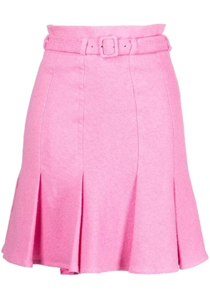 Patou belted high-waisted skirt - Pink