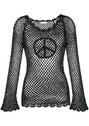 ERL fisherman's knit cotton top - Black