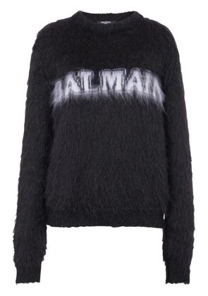 Balmain logo-jacquard jumper - Black