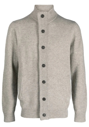 Barbour high-neck wool cardigan - Neutrals