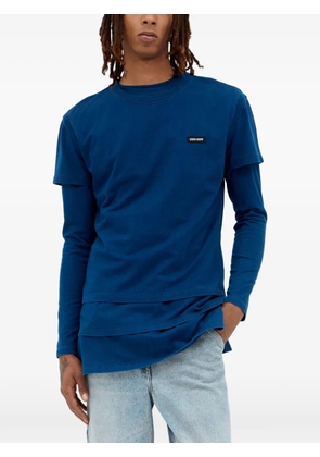 Miu Miu cotton logo T-shirt - Blue