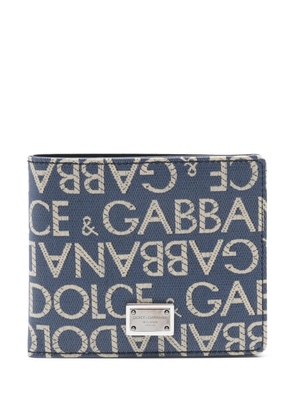 Dolce & Gabbana jacquard-logo wallet - Blue