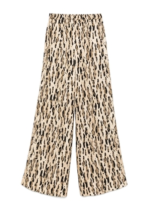 THE NINA STUDIO animal-print palazzo pants - Neutrals