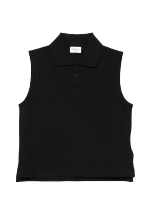 Saint Laurent button-up polo top - Black