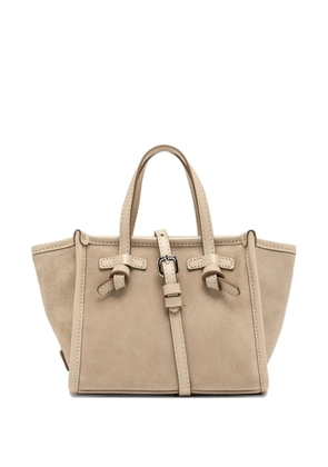 GIANNI CHIARINI Miss Marcella suede tote bag - Neutrals