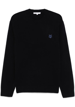 Maison Kitsuné Bold Fox Head-patch sweater - Blue