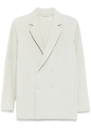 Homme Plissé Issey Miyake pleated long sleeves blazer - Green