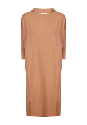 Stefano Mortari short-sleeve midi dress - Brown