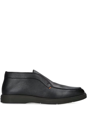 Santoni leather slip-on loafers - Black