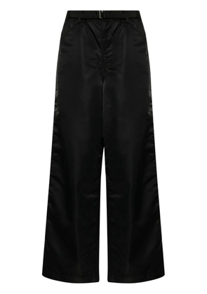 sacai belted wide-leg trousers - Black