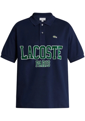 Lacoste logo-appliqué polo shirt - Blue