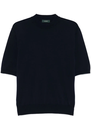 Zanone fine-knit T-shirt - Blue