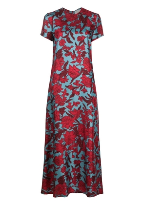 La DoubleJ floral print swing dress - Red