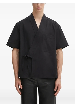 Kenzo tie-fastening short-sleeve shirt - Black
