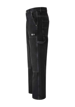 Off-White stitching flared jeans - Black