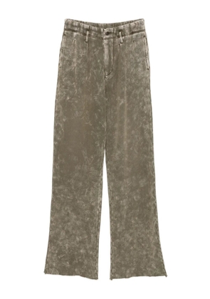 R13 acid-wash trousers - Green