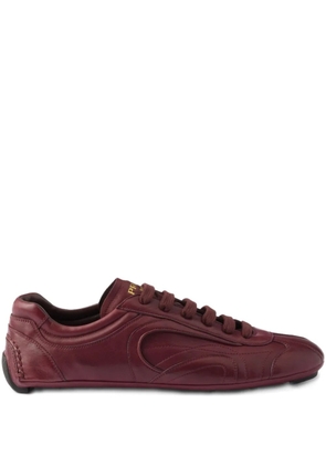 Prada Montecarlo Re-edition 2005 antiqued-leather sneakers - Purple