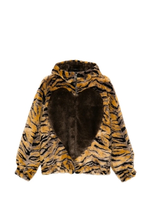 Kenzo heart-detail tiger jacket - Brown