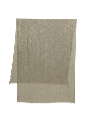 Brunello Cucinelli fringed scarf - Green