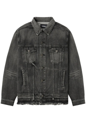 We11done belted denim jacket - Black