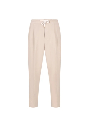Brunello Cucinelli drawstring tapered trousers - Neutrals