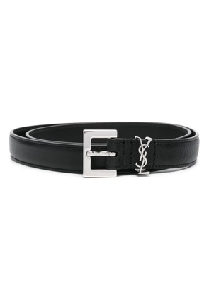 Saint Laurent Cassandre thin belt - Black